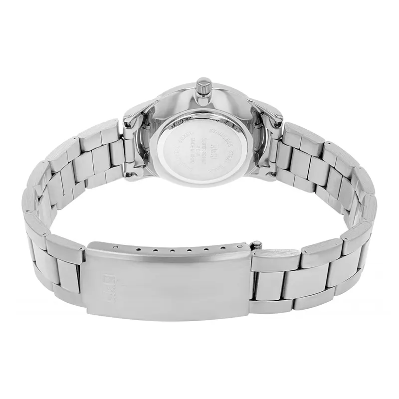 Q&Q Japan Quartz Blue Dial Silver-tone Ladies Watch- C09A-004PY